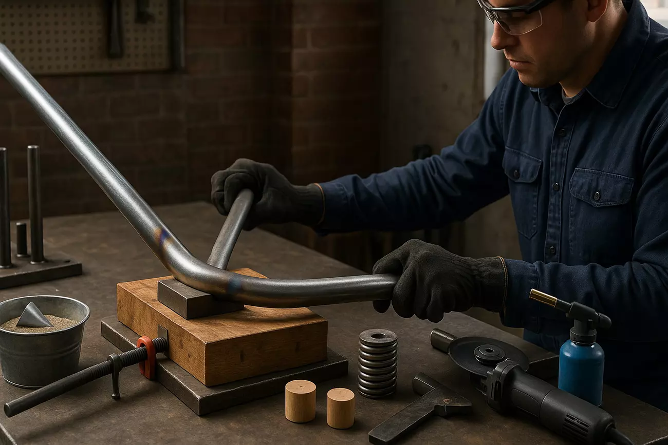 Гибка круглых труб в домашних условиях: практика