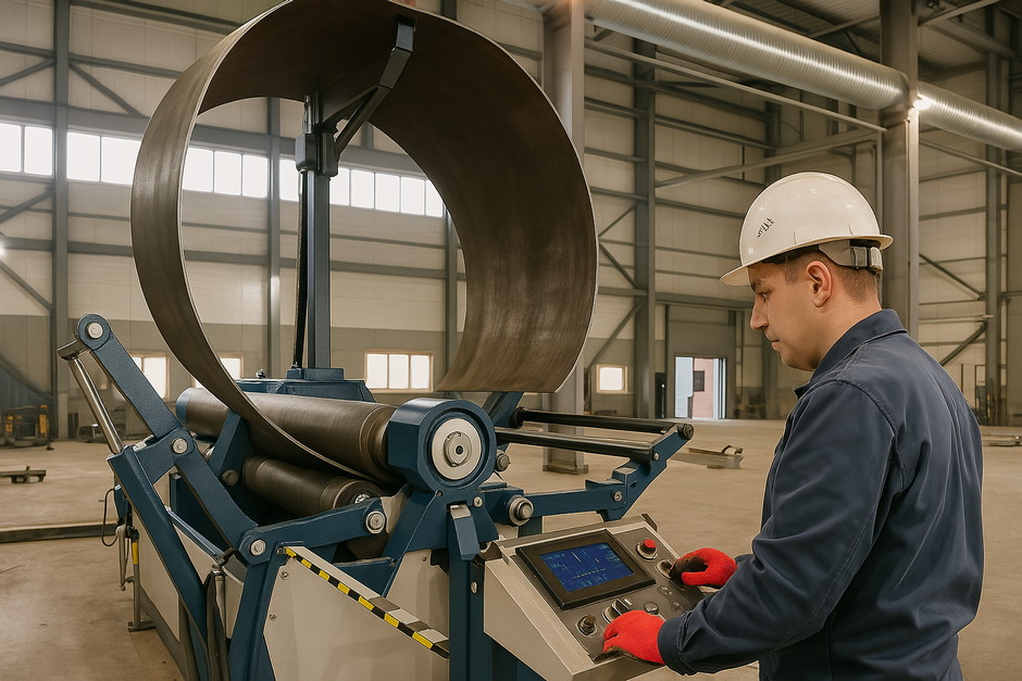 Контроль радиуса и диаметра при вальцовке